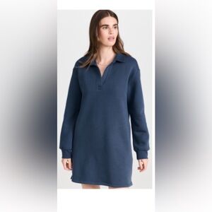 Z Supply Women’s Midnight Blue Long Sleeve Aspen Mini Dress L